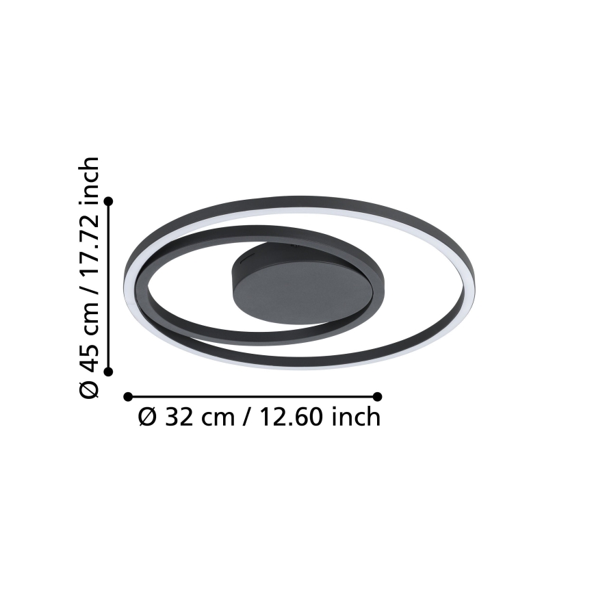 Eglo - Iluminação de teto RGBW com regulação LED/21,5W/230V
