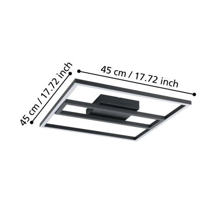 Eglo - Iluminação de teto LED RGBW com regulação LED/21W/230V