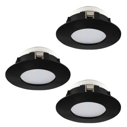 Eglo - CONJUNTO 3x Focos de encastrar LED para casa de banho  PINEDA LED/4,9W/230V IP44