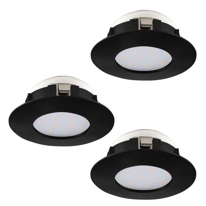 Eglo - CONJUNTO 3x Focos de encastrar LED para casa de banho  PINEDA LED/4,9W/230V IP44