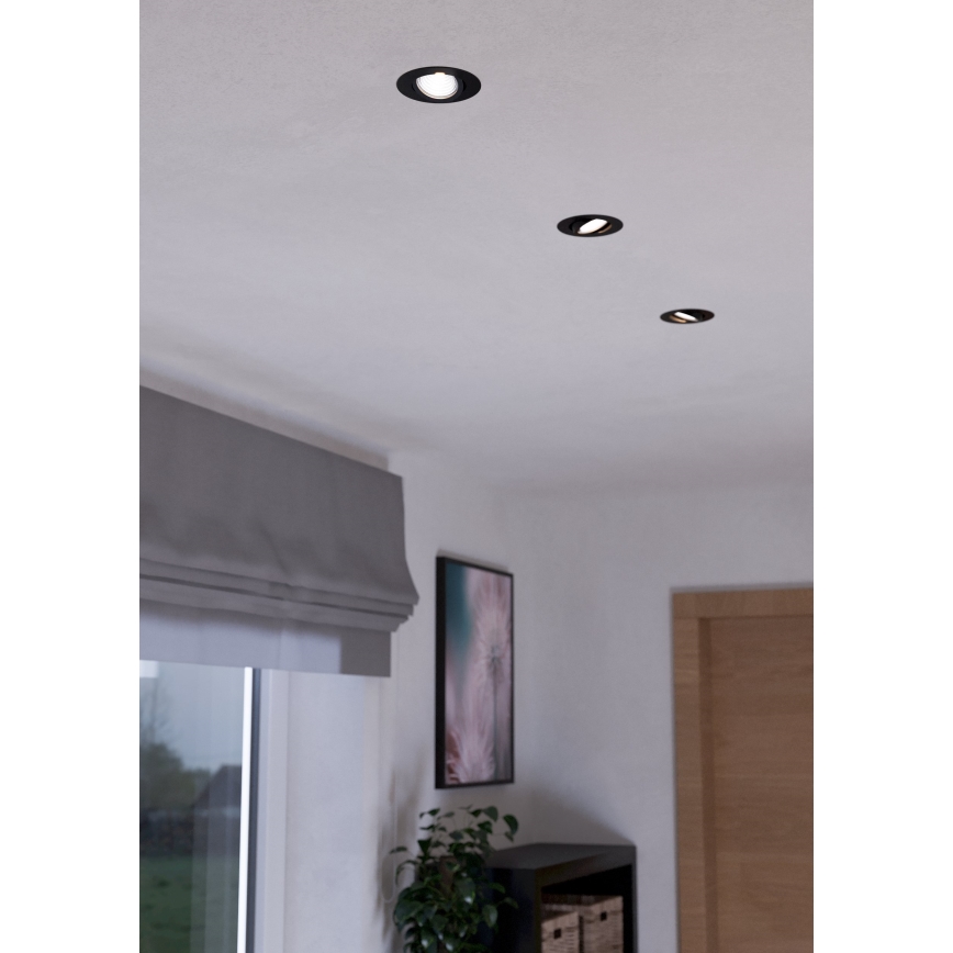 Eglo - CONJUNTO 3x Iluminação embutida LED com regulação SALICETO LED/6W/230V