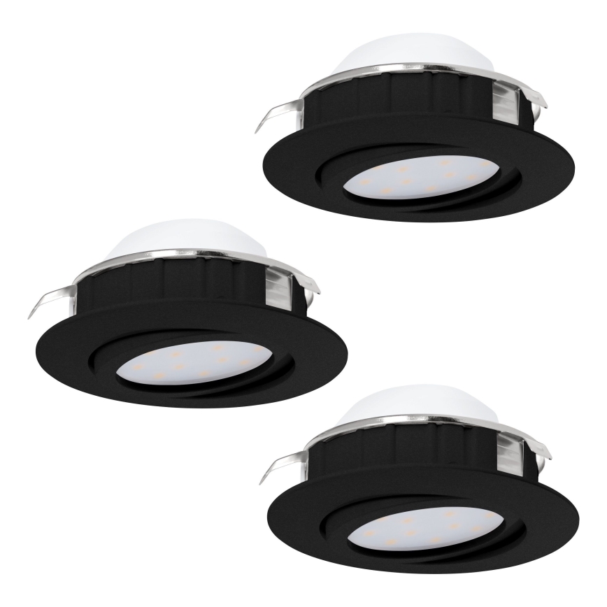 Eglo - CONJUNTO 3x Iluminação embutida LED com regulação PINEDA LED/5,5W/230V