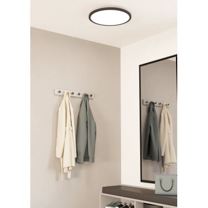 Eglo - Iluminação de teto LED com regulação LED/33,5W/230V diâmetro 45 cm preto