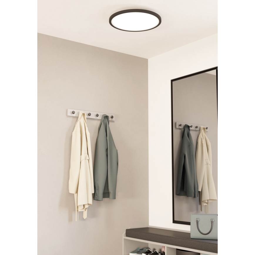 Eglo - Iluminação de teto LED com regulação LED/33,5W/230V diâmetro 45 cm preto