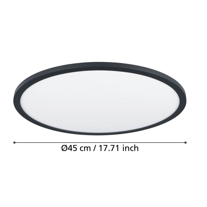Eglo - Iluminação de teto LED com regulação LED/33,5W/230V diâmetro 45 cm preto