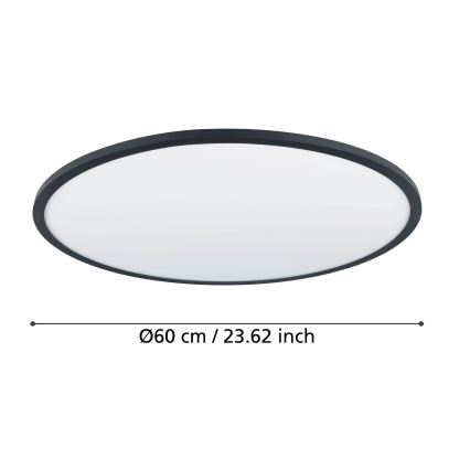 Eglo - Iluminação de teto LED com regulação LED/41W/230V diâmetro 60 cm preto
