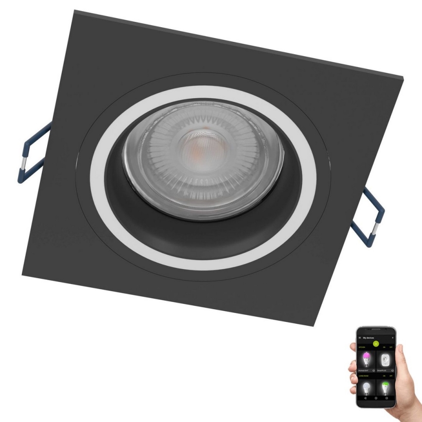 Eglo - LED RGBW Foco de encastrar com regulação LED/4,7W/230V preto