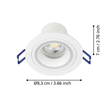 Eglo - LED RGBW Foco de encastrar com regulação LED/4,7W/230V branco