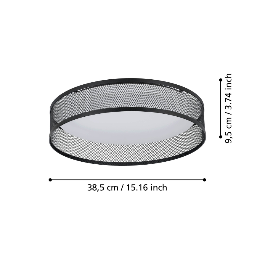 Eglo - Iluminação de teto LED LED/20W/230V preto