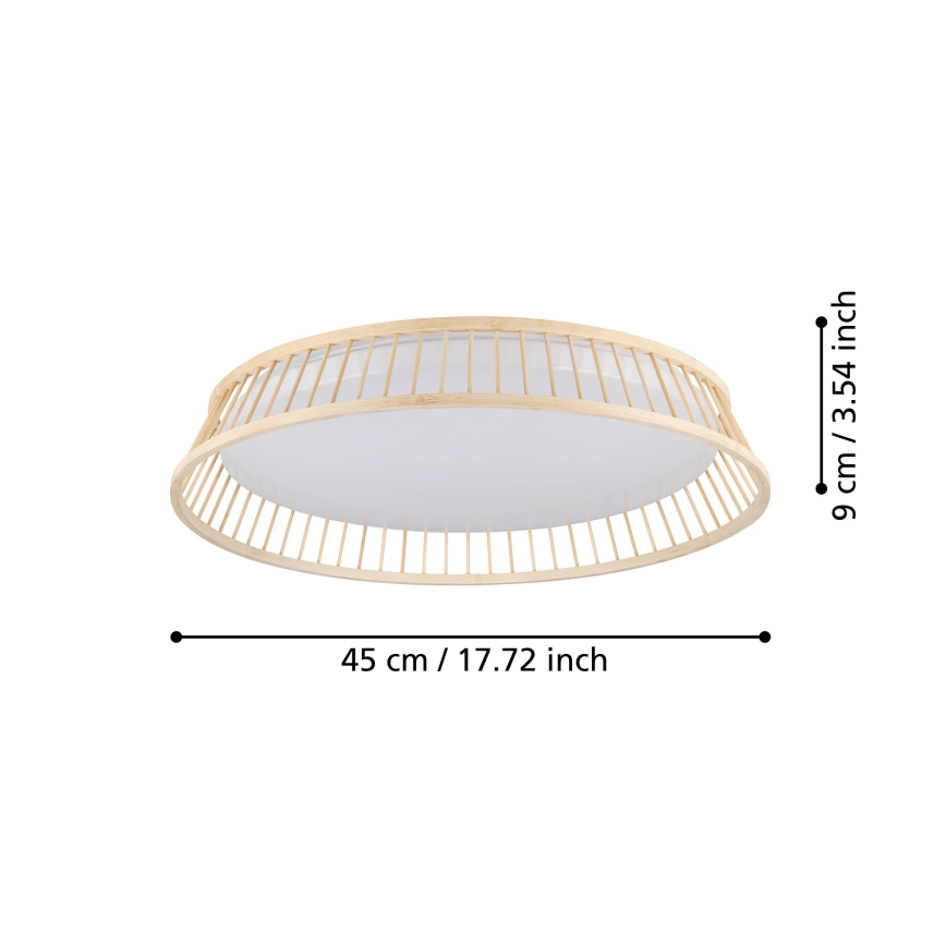 Eglo - Iluminação de teto LED LED/20W/230V castanho