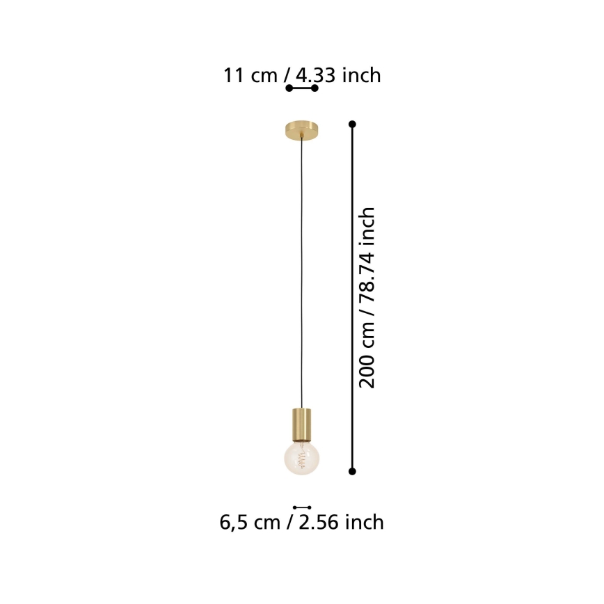 Eglo - Candelabro suspenso 1xE27/40W/230V dourada