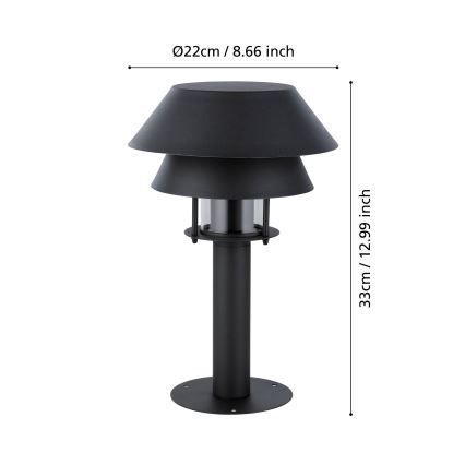 Eglo - Candeeiro exterior 1xE27/40W/230V 33 cm IP65