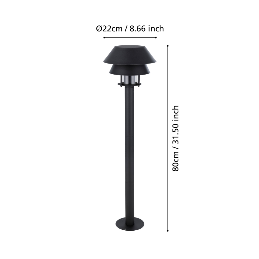 Eglo - Candeeiro exterior 1xE27/40W/230V 80 cm IP65