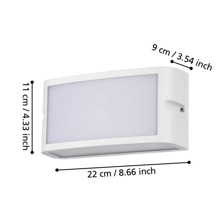 Eglo - Iluminação de parede exterior LED LED/10,5W/230V branco IP54