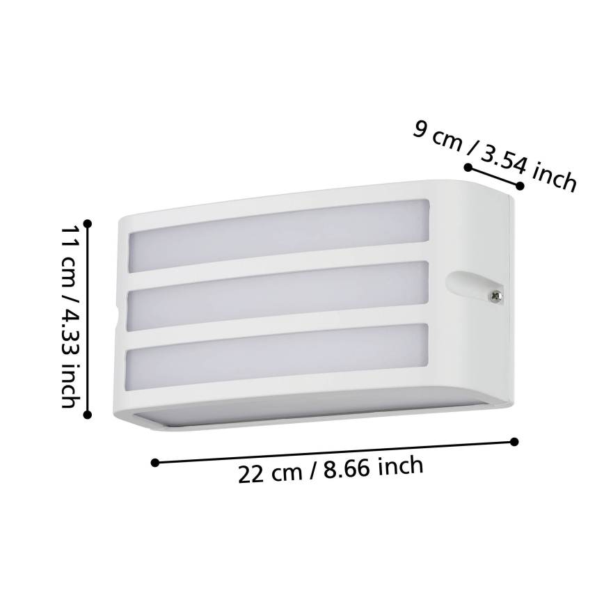 Eglo - Iluminação de parede exterior 1xE27/40W/230V branco IP54