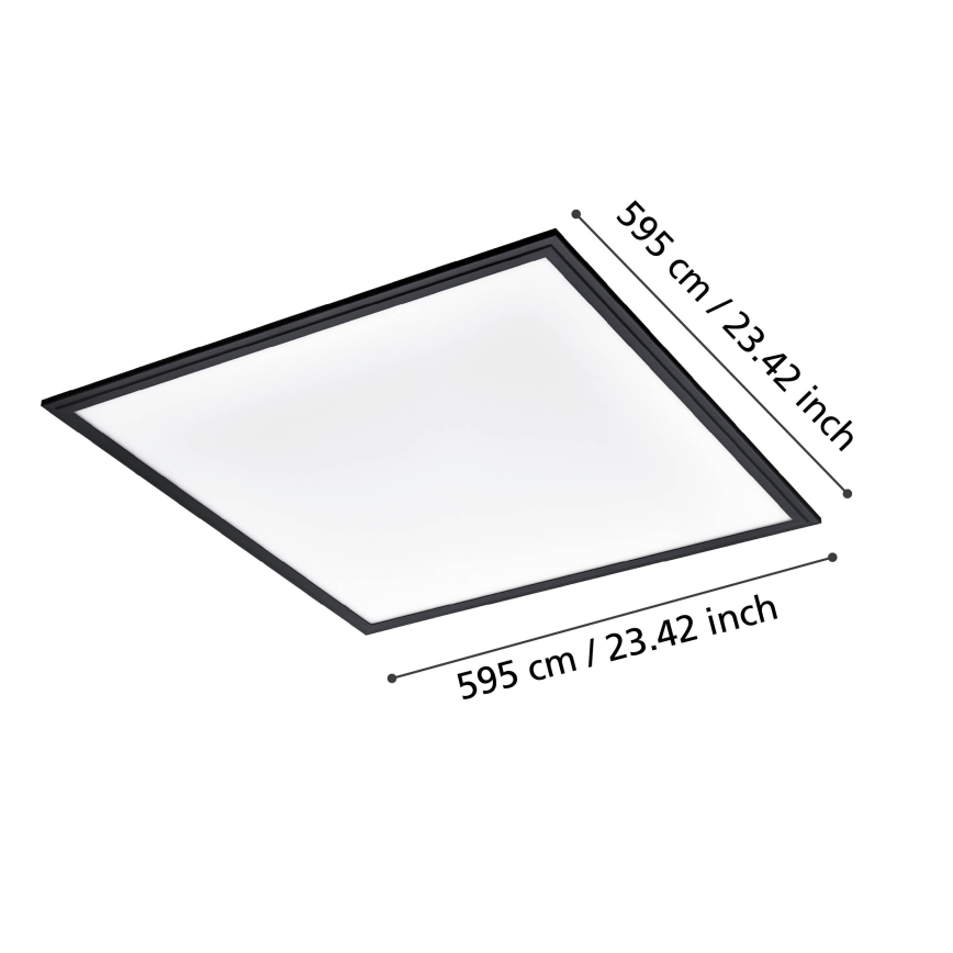 Eglo - Iluminação de teto LED LED/33W/230V 60x60 cm preto