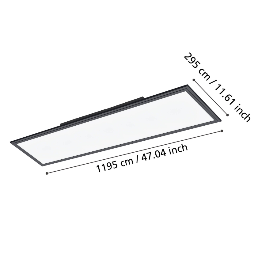 Eglo - Iluminação de teto LED LED/33W/230V 120x30 cm preto