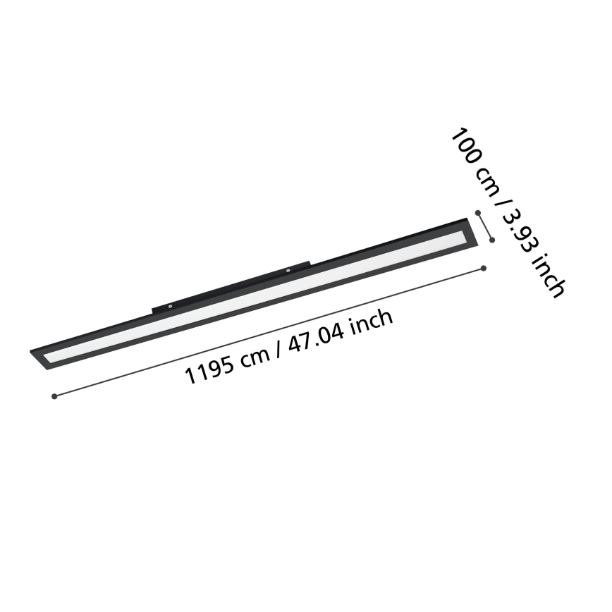Eglo - Iluminação de teto LED LED/38W/230V 120x10 cm preto