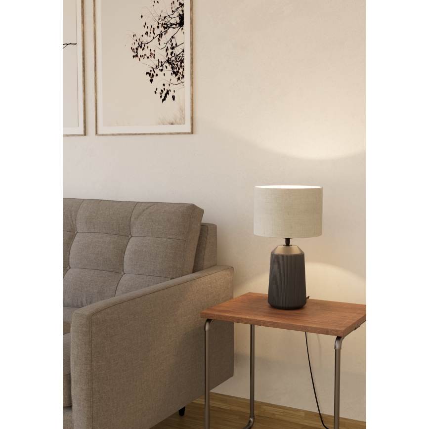 Eglo - Candeeiro de mesa 1xE27/40W/230V cinzento