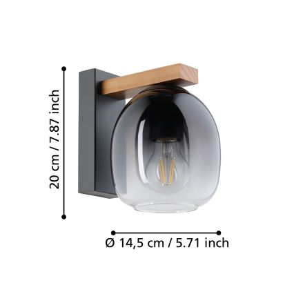 Eglo - Iluminação de parede 1xE27/40W/230V