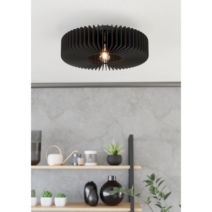 Eglo - Iluminação de teto 1xE27/40W/230V preto