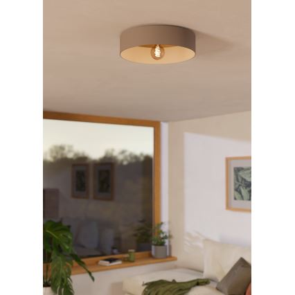 Eglo 900838 - Iluminação de teto DUAIA 1xE27/40W/230V castanho