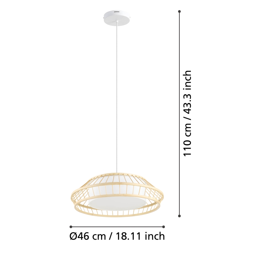 Eglo - Candeeiro suspenso LED RGBW com regulação LED/22W/230V 2700-6500K