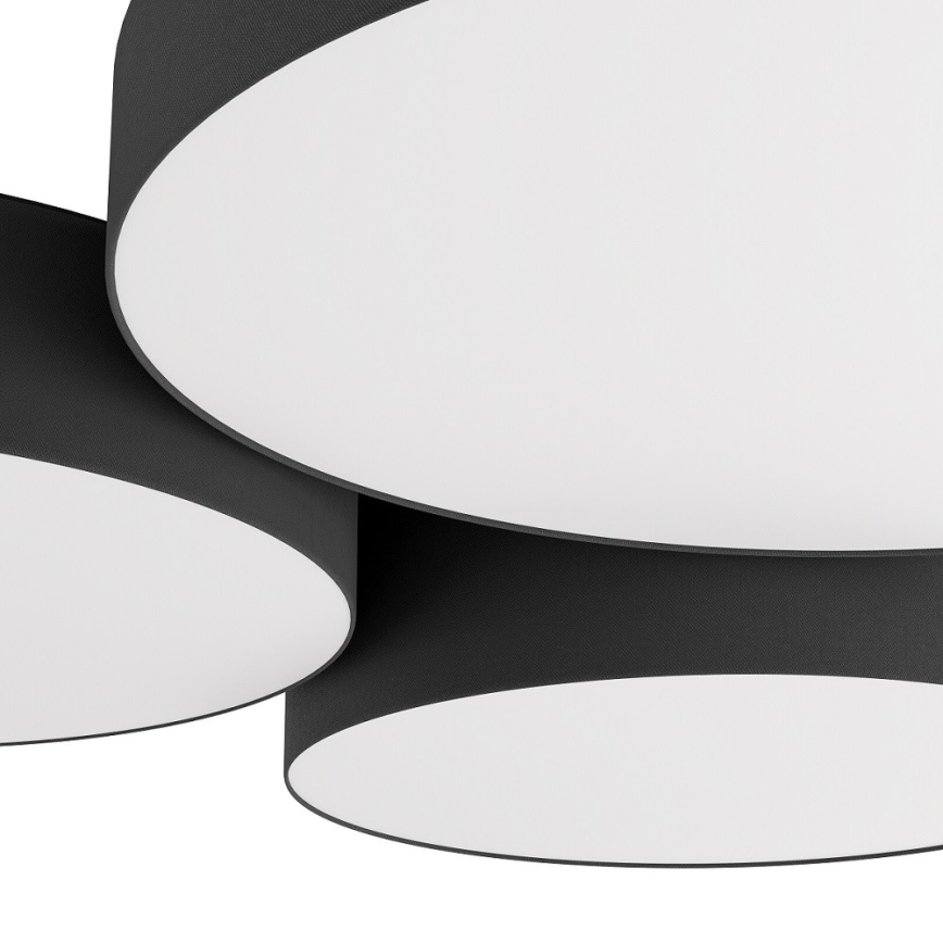 Eglo - Iluminação de teto RGBW com regulação 3xLED/7,5W/230V 2700-6500K preto