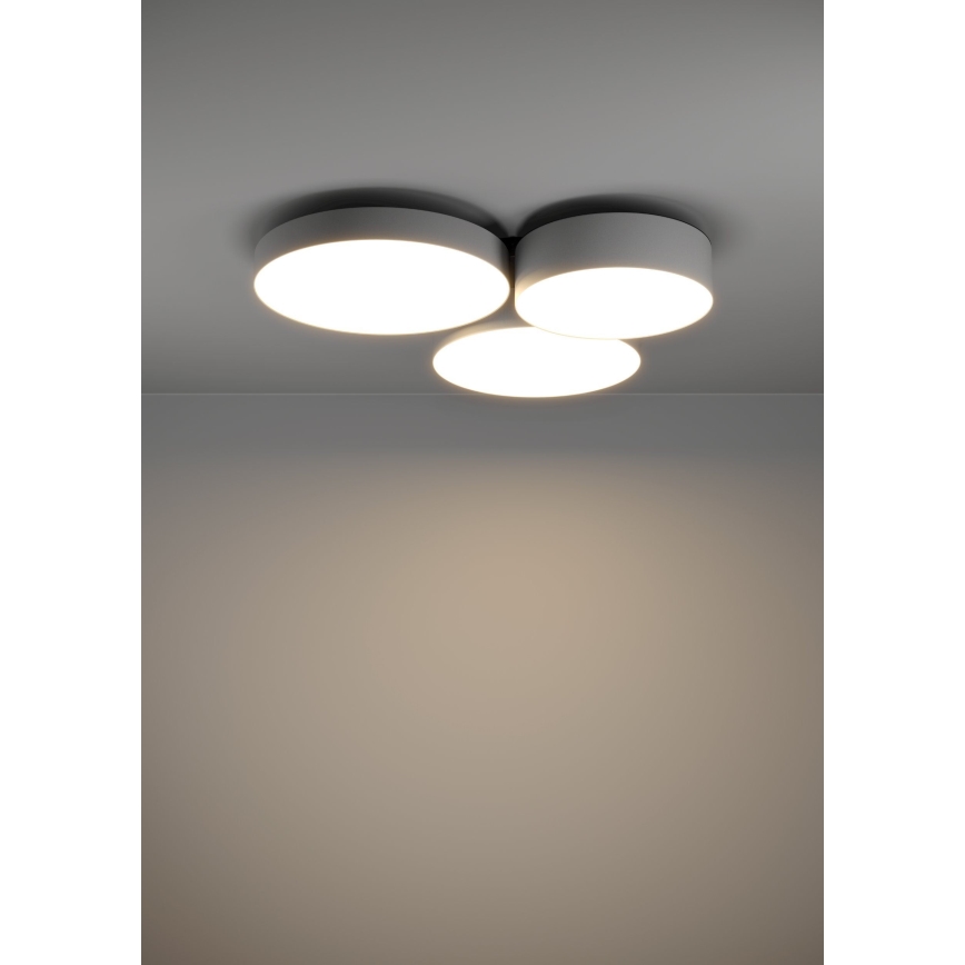 Eglo - Iluminação de teto LED RGBW com regulação 3xLED/7,5W/230V 2700-6500K cinzento