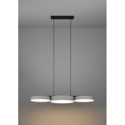 Eglo - LED RGBW Candelabro suspenso com regulação 3xLED/7,5W/230V 2700-6500K cinzento