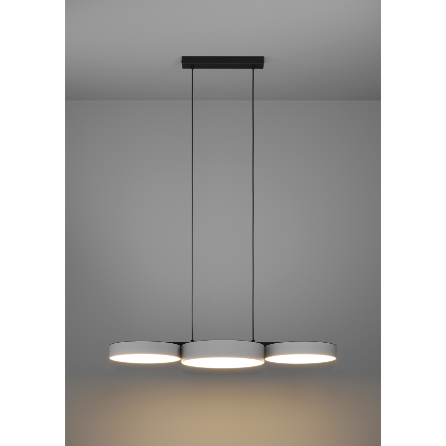 Eglo - LED RGBW Candelabro suspenso com regulação 3xLED/7,5W/230V 2700-6500K cinzento