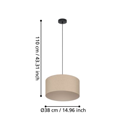 Eglo - Candelabro suspenso 1xE27/40W/230V