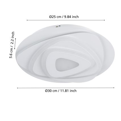 Eglo - Iluminação de teto LED LED/14,7W/230V diâmetro 30 cm