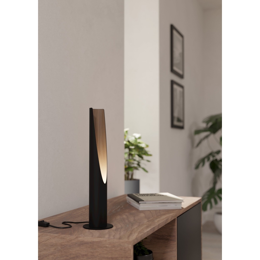 Eglo - Candeeiro de mesa LED 1xGU10/4,5W/230V preto/castanho