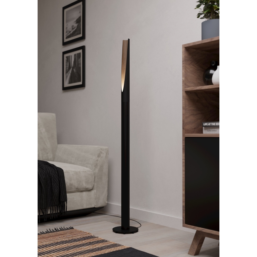Eglo - Candeeiro de chão LED 1xGU10/4,5W/230V preto/castanho