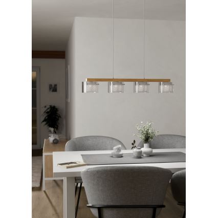 Eglo - Candeeiro suspenso LED RGBW com regulação 4xLED/3,7W/230V 2700-6500K