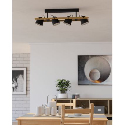 Eglo - Candeeiro integrado LED RGBW com regulação 4xLED/3,7W/230V 2700-6500K