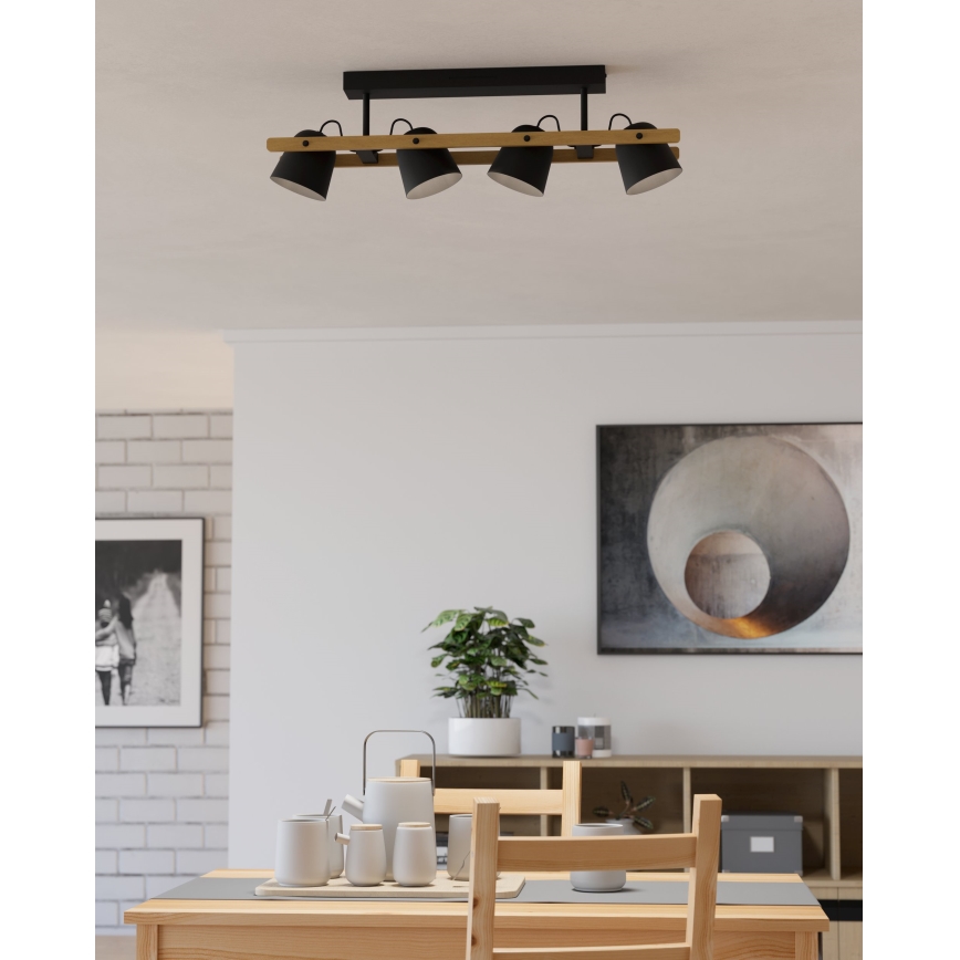 Eglo - Candeeiro integrado LED RGBW com regulação 4xLED/3,7W/230V 2700-6500K