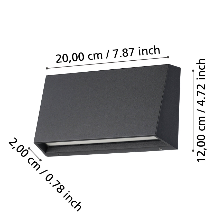 Eglo - Iluminação de parede exterior LED LED/9,5W/230V IP65