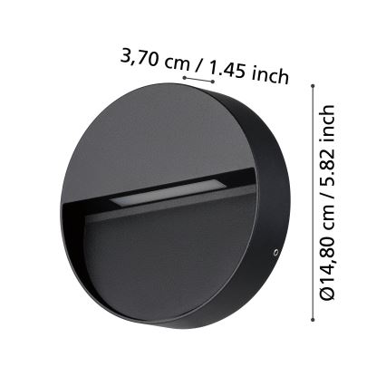 Eglo - Luminária de parede LED para exterior LED/4,8W/230V IP65