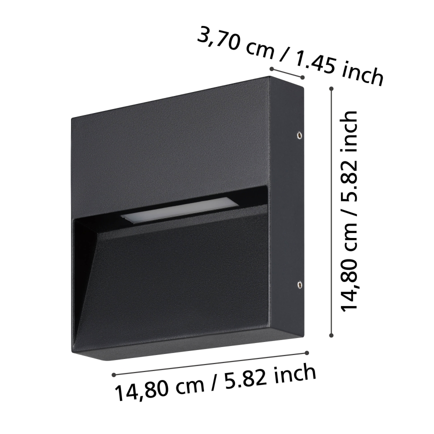 Eglo - Iluminação de parede exterior LED LED/4,8W/230V IP65
