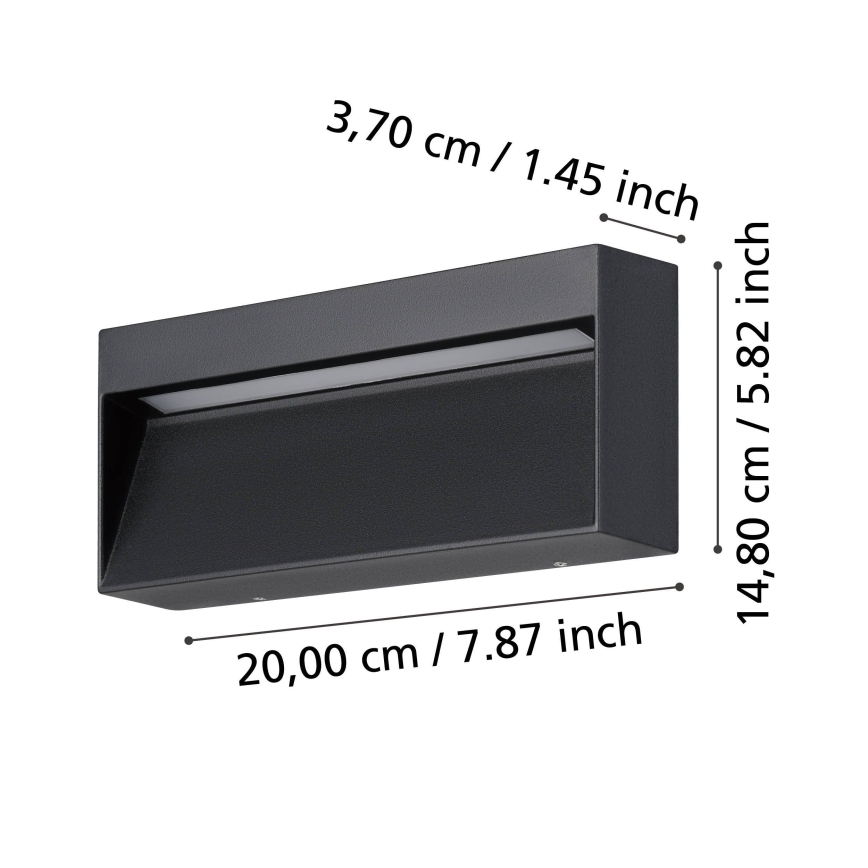 Eglo - Iluminação de parede exterior LED LED/4,8W/230V IP65