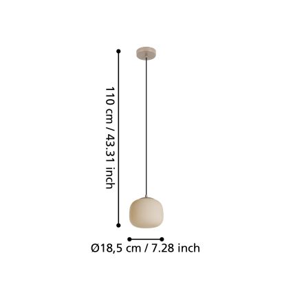 Eglo - Candelabro suspenso 1xE27/40W/230V