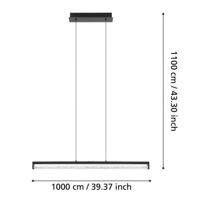 Eglo - Candelabro suspenso LED com regulação LED/36W/230V 2700 - 5000K