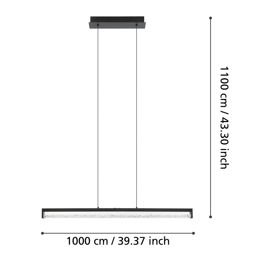 Eglo - Candelabro suspenso LED com regulação LED/36W/230V 2700 - 5000K