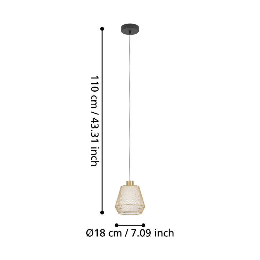 Eglo - Candeeiro suspenso 1xE27/40W/230V