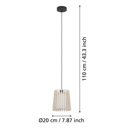 Eglo - Candelabro suspenso 1xE27/25W/230V