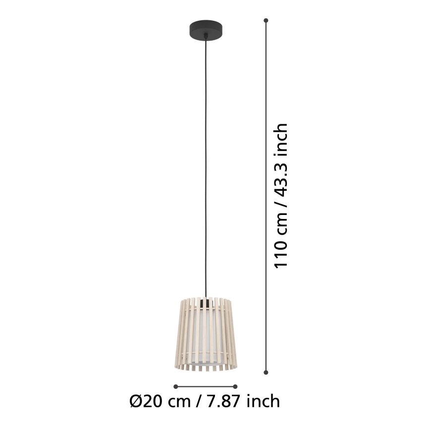 Eglo - Candelabro suspenso 1xE27/25W/230V