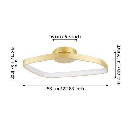 Eglo - Iluminação de teto LED com regulação LED/25,2W/230V
