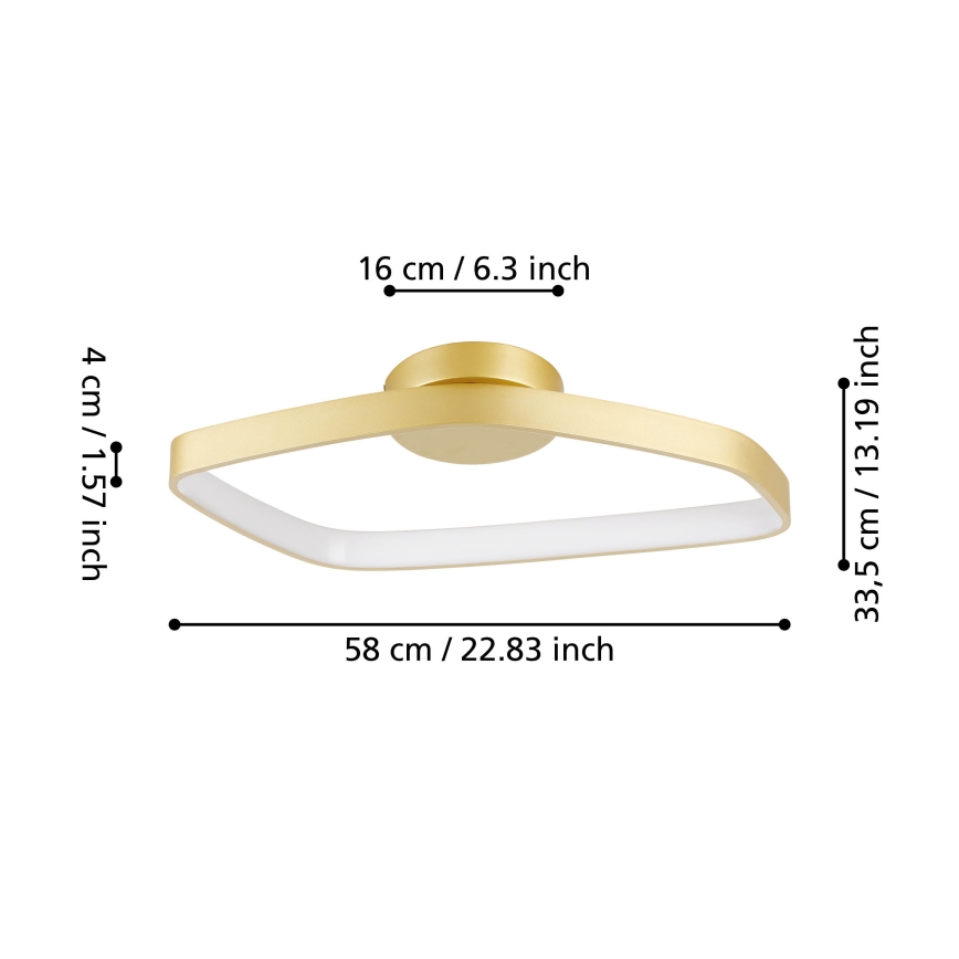 Eglo - Iluminação de teto LED com regulação LED/25,2W/230V